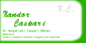 nandor caspari business card